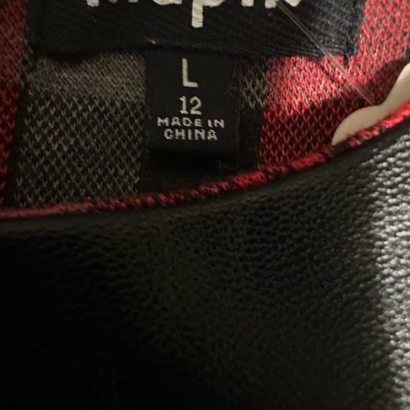 Kidpik Plaid Red and Black Girls Dress - Picture 7 of 8